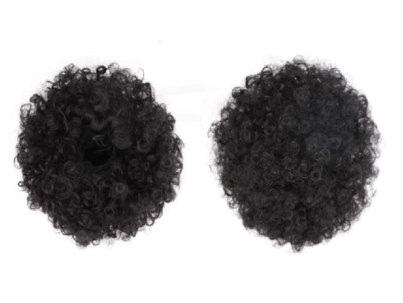 Yinmei Baibian Afro Puff Drawstring Ponytail Kinky Curly Bun Hair Synthetic