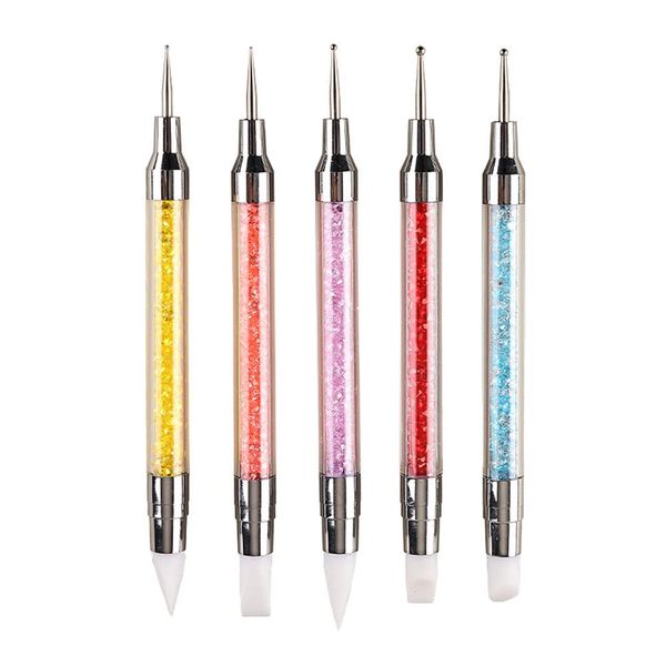 5-Piece Dual-Ended Nail Art Sculpture Pen Dotting Tools