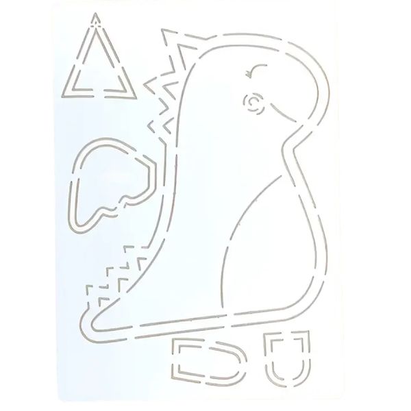 Craft Smiling Dinosaur Template/Stencil For DIY Projects - 18cm