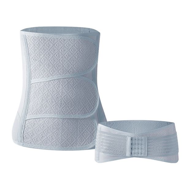 Postpartum Belly Wrap Support and Recovery Belt - Blue - L