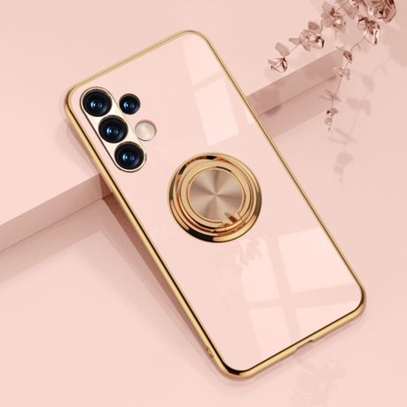 Electroplated Phone Case with Ring Holder for Samsung Galaxy A13