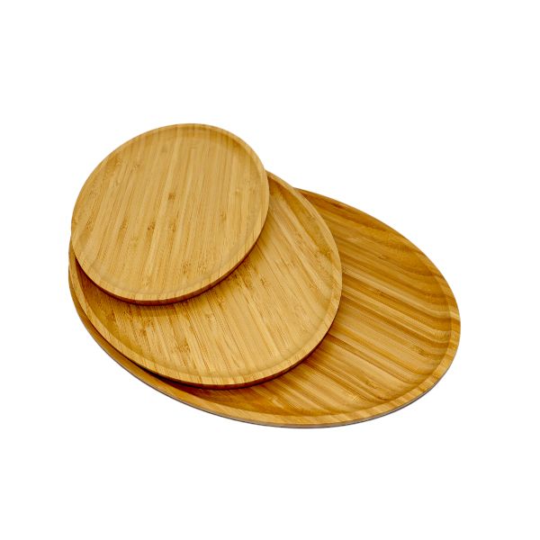 Set of 3 Bamboo Serving Trays