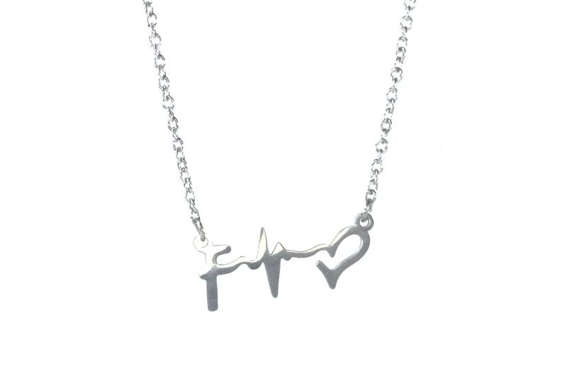 Solid Stainless Steel Pendant and Chain - Faith Hope Love