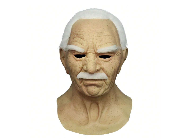 Old Grey haired Man Latex Mask