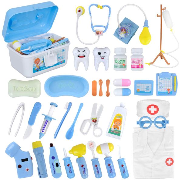 JuniorFX 35 Piece Doctors Kit Toy Medical Plays Set