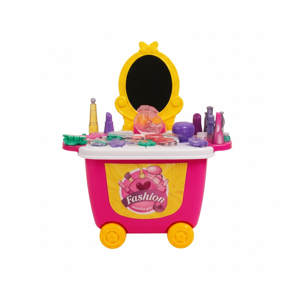 Princess Vanity Trolley Playset - Pretend Makeup Salon Toy