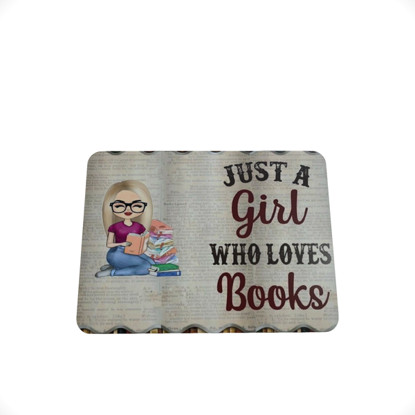 Just A Girl Who Loves Books - Mouse Pad