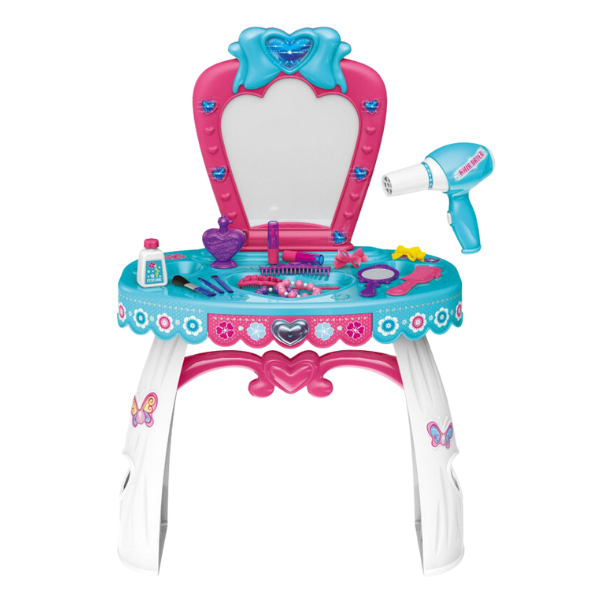 Girls Beauty Dresser Play Set With Lights &amp; Music, Make Up&amp;Accessories