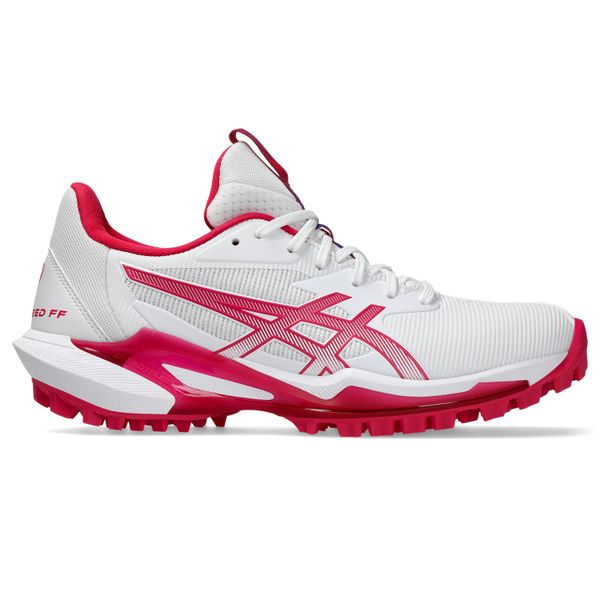 ASICS Women's Field Speed FF 2 Field Hockey Shoes - White/Bright Rose