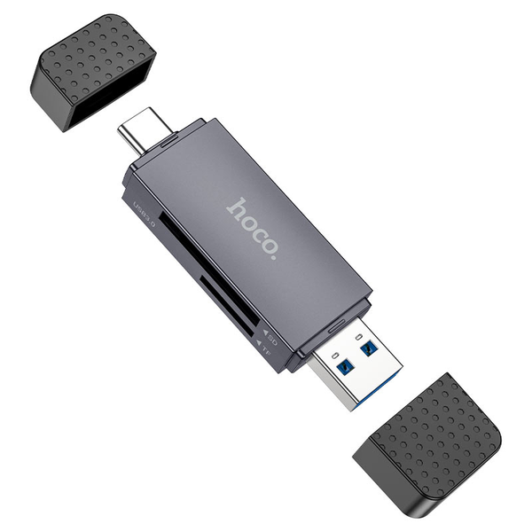 Card Reader- USB 3.0 &amp; USB-C Supports TF/SD -2 TB Supports-hoco. HB45