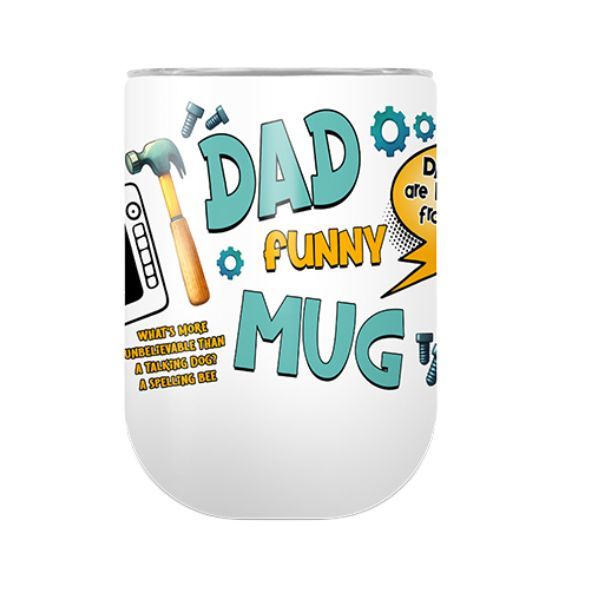 Dad Jokes Father's Day Double Wall Stainless Steel Travel Cup 360ml