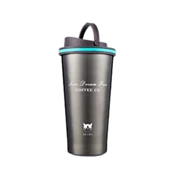 500ml Stainless Steel Thermal Vacuum Flask Mug with Lid and Handle