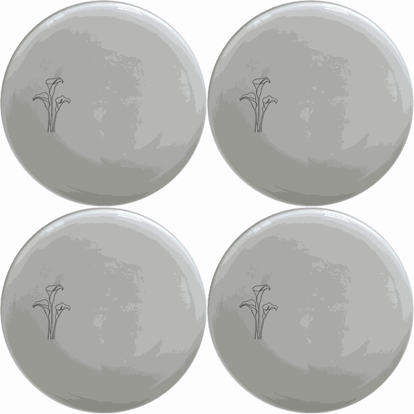 Arum Lilies Dinner Plate Set of 4 - Range 4