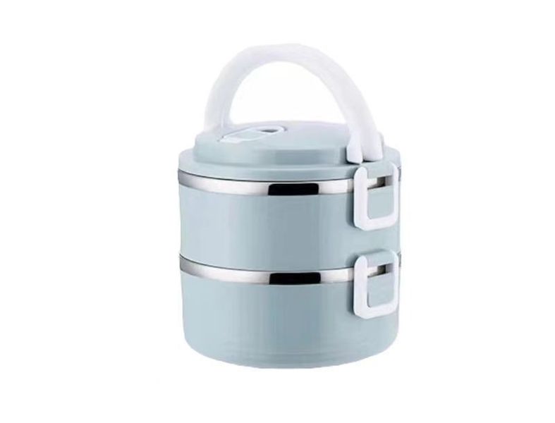 2 Layer Insulated Lunch Box Blue