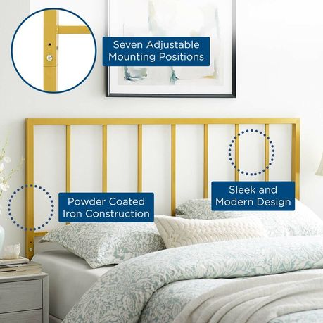 Metal headboard deals for adjustable bed