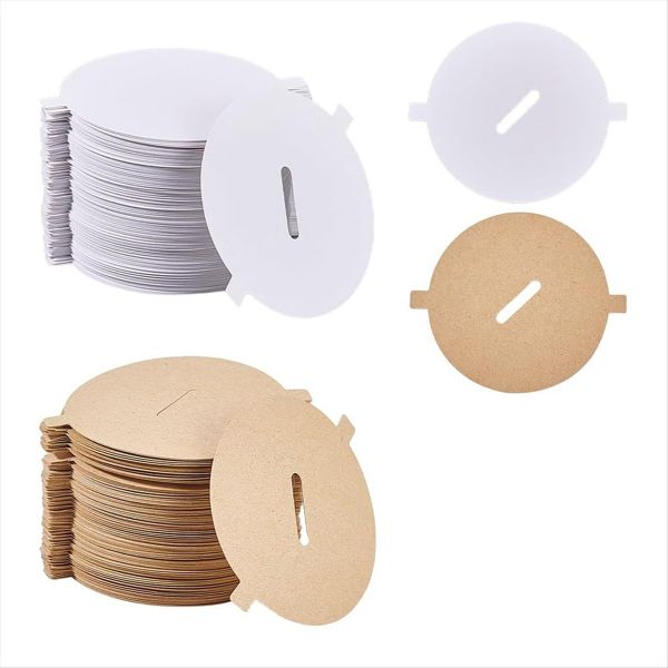 240PCS Candle Dust Covers 2 Colors Paper Candle Pull Tab Lids Candle Decora