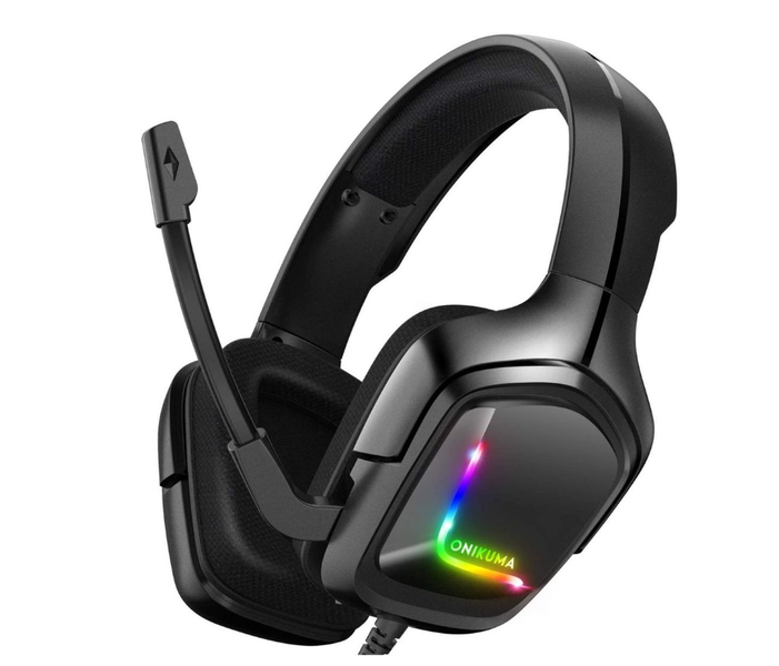 ONIKUMA K20 Wired Gaming Headset - PC, PS4, Xbox, Laptop, Mobile - LED RGB