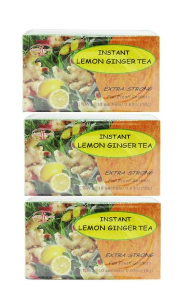 Extra Strong Lemon &amp; Ginger Tea- 3 Pack ( 10 Teas in each Pack)