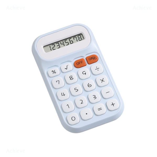 44g Lightweight Mini Calculator, Soft Keys, Macaron Colors / Pink