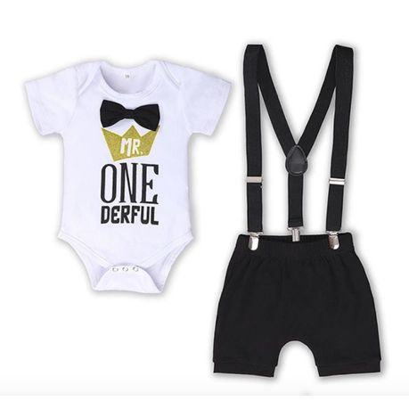 Mr ONEderful Black and White First Birthday Outfit - Cake Smash 3 Piece |  Buy Online in South Africa 