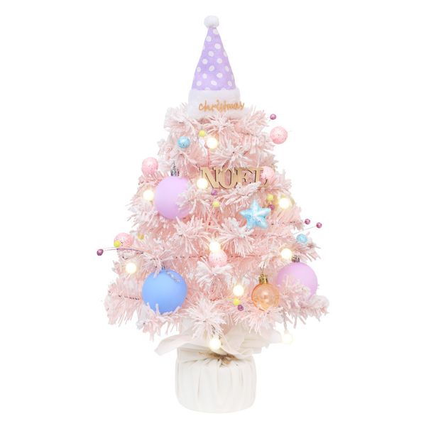 Pink Macaron Christmas Tree Music Box Ornament