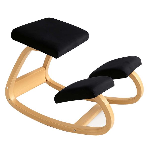 Ergonomic Kneeling Chair, Rocking Base, Posture Corrector for Office