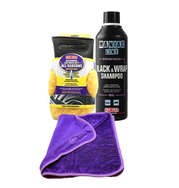 Maniac Line Black &amp; Wrap Shampoo Combo