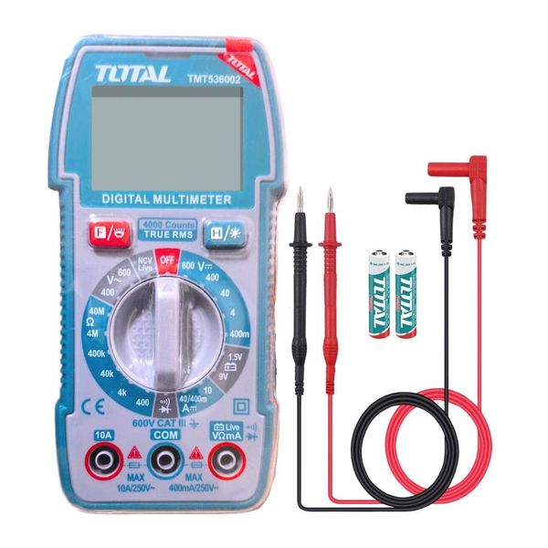 Total Tools - Digital Multimeter - Manual-Range - CAT. III 600V