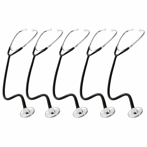 Nurse Single Head Stethoscope - 5 Pack Medical Diagnostic Set