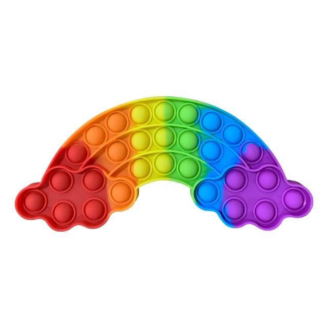 rainbow cloud pop it fidget toy