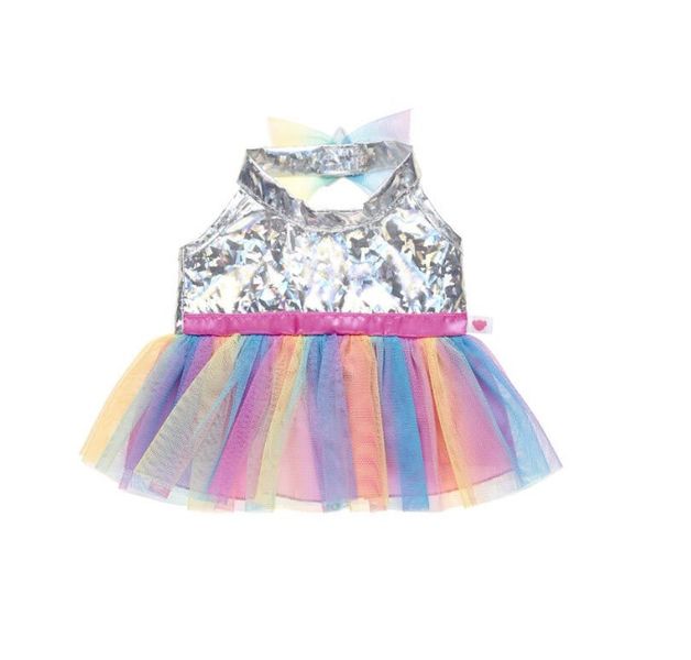 BUILD A BEAR Rainbow Halter Dress - 030443