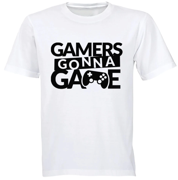 Gamers Gonna Game Birthday Christmas Gaming Gift TShirt-White