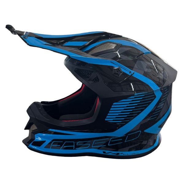 Faseed Fs 609 Black/Blue Mx Helmet image