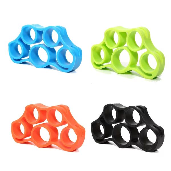 Training Silicone Five-Finger Resistance Band Trainer - 4 Piece