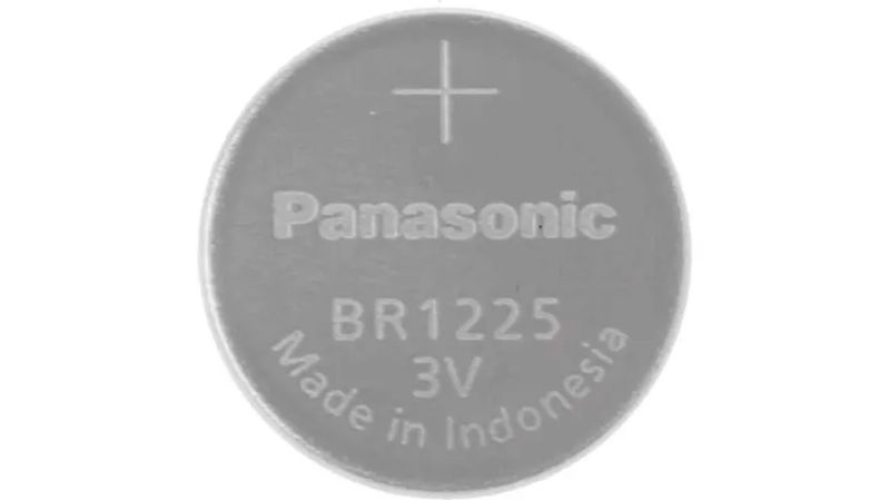 Panasonic (BR1225) Button Battery, 3V, 12.5mm Diameter