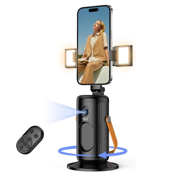 thl Auto Face Tracking Tripod 360 Rotating for Phone Photo, Video, No App