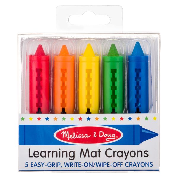Melissa &amp; Doug - Learning Mat Crayons to Draw &amp; Learn - 5 Colours