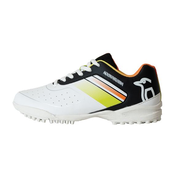 Kookaburra Junior Cricket KC5 Rubber Shoes - White/Black/Yellow