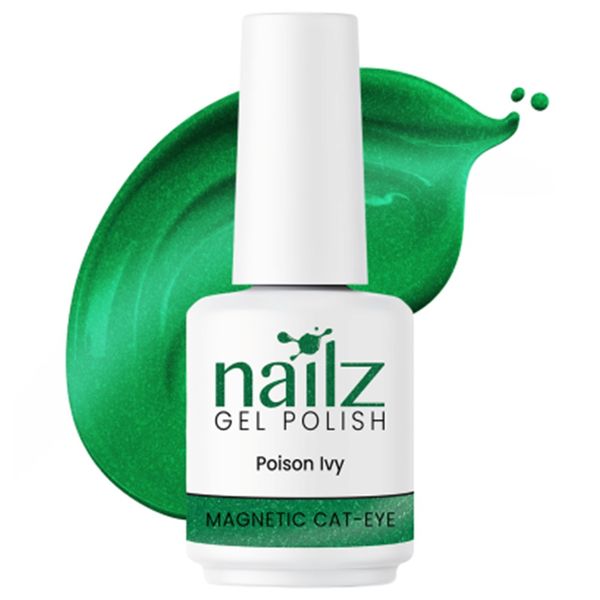 NAILZ Gel Polish 15ml Magnetic Cat Eye-Poison -Ivy Anti-chip, Long lasting