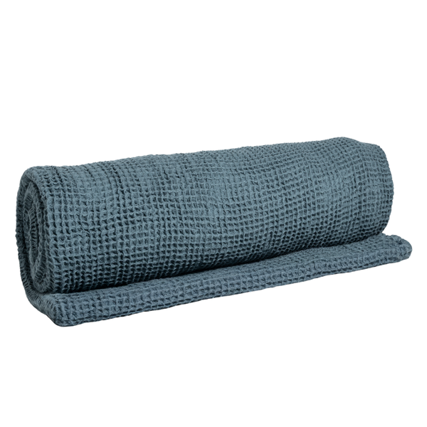 Con Amore - 100% Cotton Waffle Bath Sheet - Denim