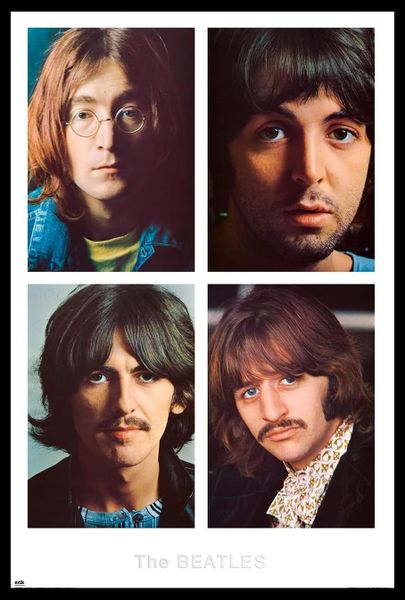 The Beatles White Album Poster with Black Frame