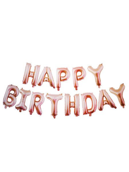 Foil Balloon - Happy Birthday - Rose Gold