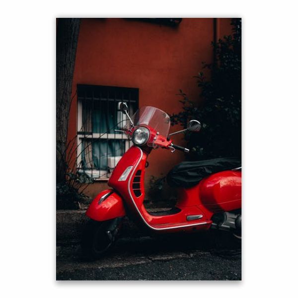 Red Scooter Poster - A1