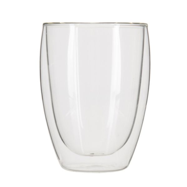 Kitchen Home Heat Resistant Double Wall Glass Cup Set of 2 (250ml)