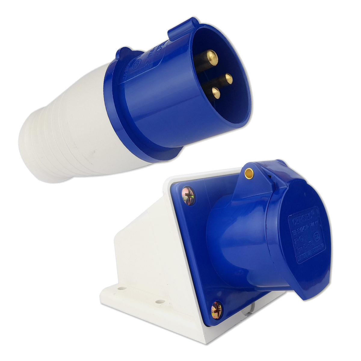 Caravan Plug Combo Wall Mount Female + Male 16Amp Plug 250V