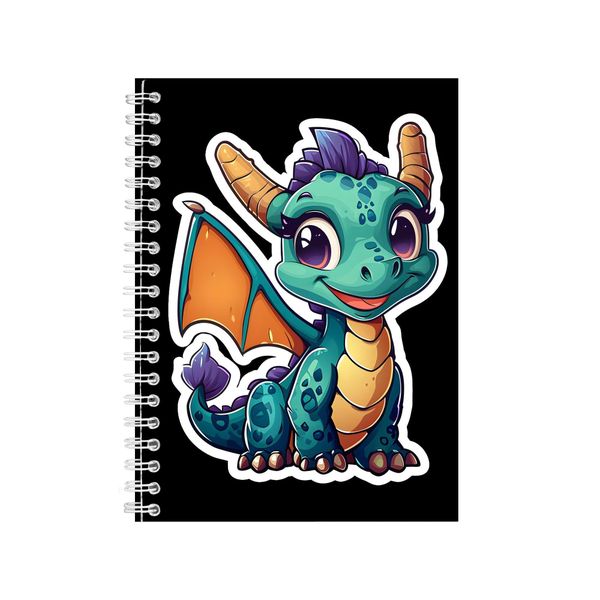 Green 1 A5 Notebook Spiral Lined Trendy Notepad image