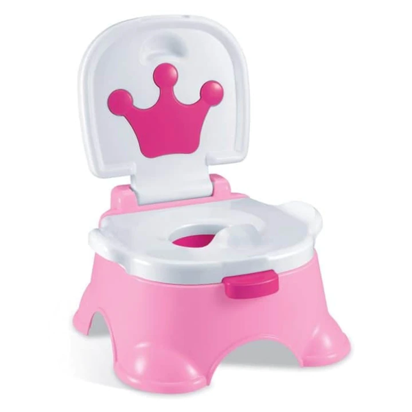 2-in-1 Baby Potty Stepstool Toilet Training - Pink