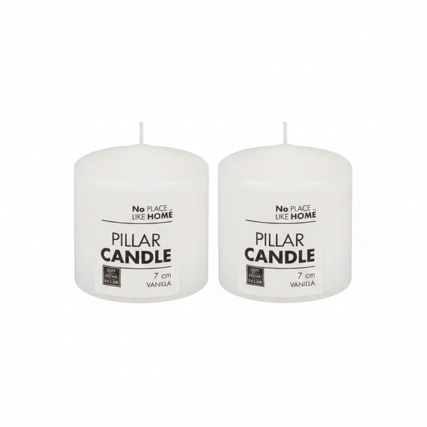 No Place Like Home Scented Round White Candle 7cm - 2 Pack