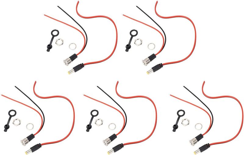 55x21mm Jack Cord Socket Adapter Set 10A Female Mount Connector