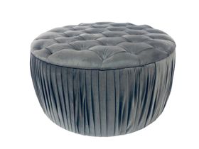 Provence Tufted New Velvet Round Ottoman | Buy Online in South Africa ...